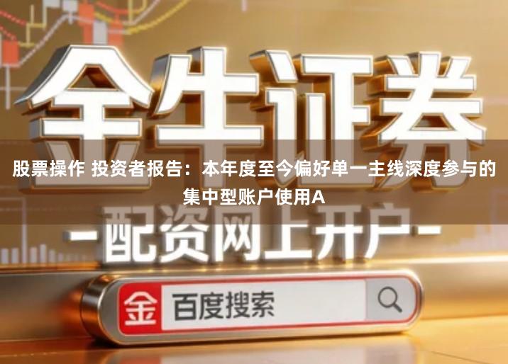 股票操作 投资者报告：本年度至今偏好单一主线深度参与的集中型账户使用A